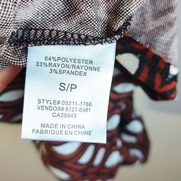 New With Tags Eclipse Size Small Sleeveless Retro Print Jumper With Flap Pockets - Picture 11 of 12